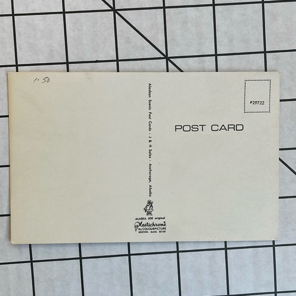 Vintage postcards (2) of Alaska, map of Alaska; No.1382 Juneau, Alaska - Picture 3 of 8